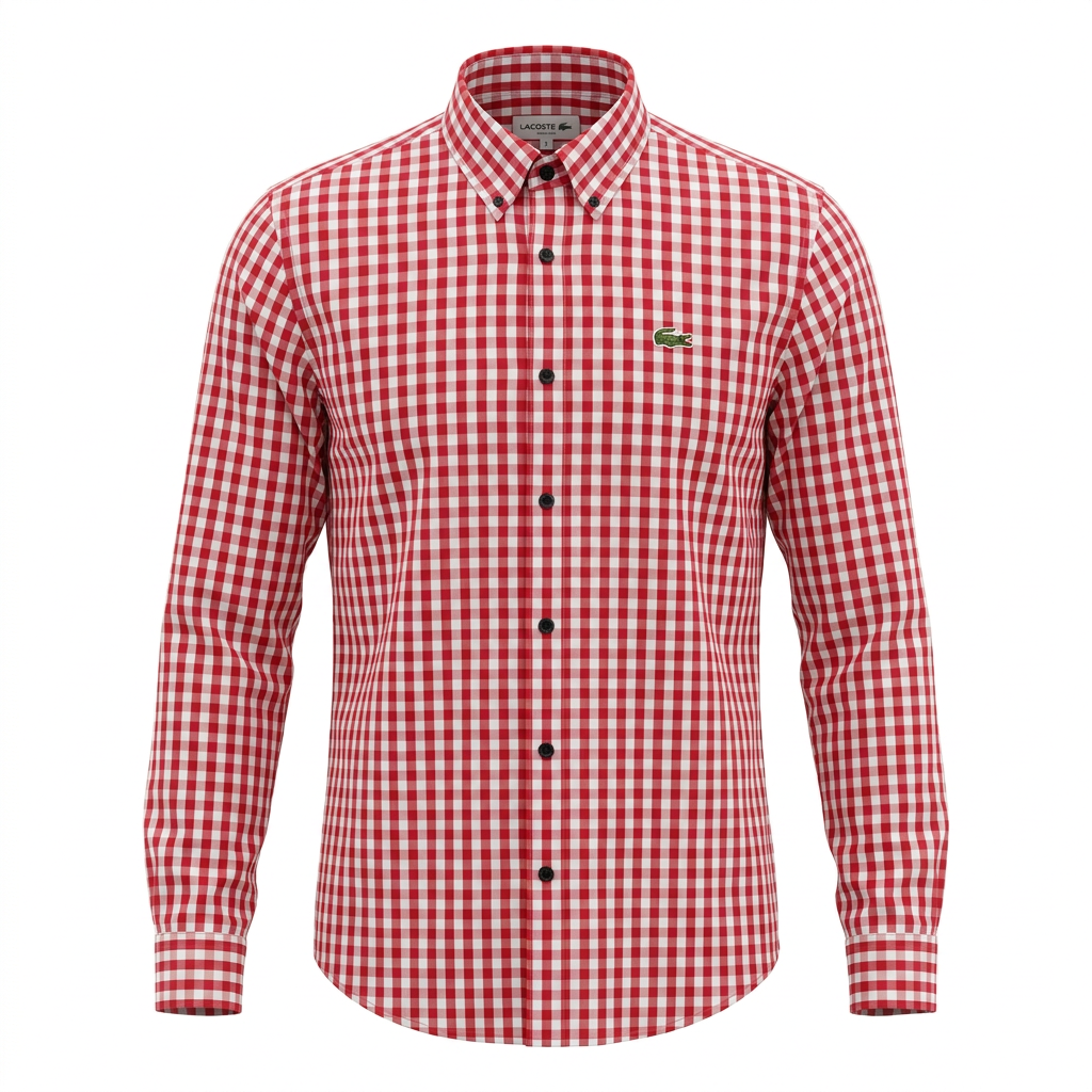 Red gingham shirt catalog preview