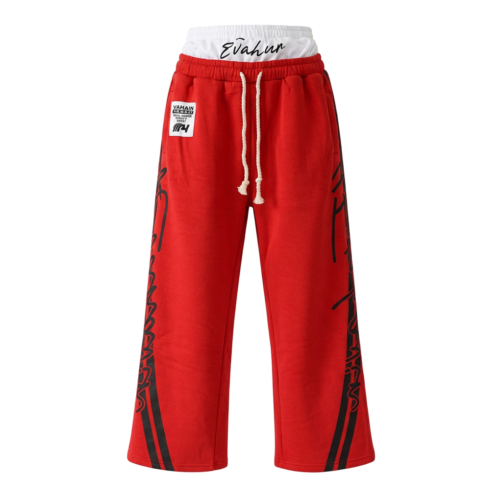 Red joggers revised ghost image