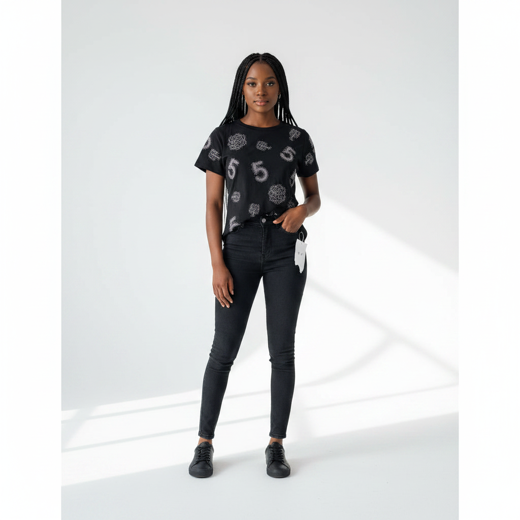 Rhinestone Kids Tee - Nigerian Model with Correct Design
