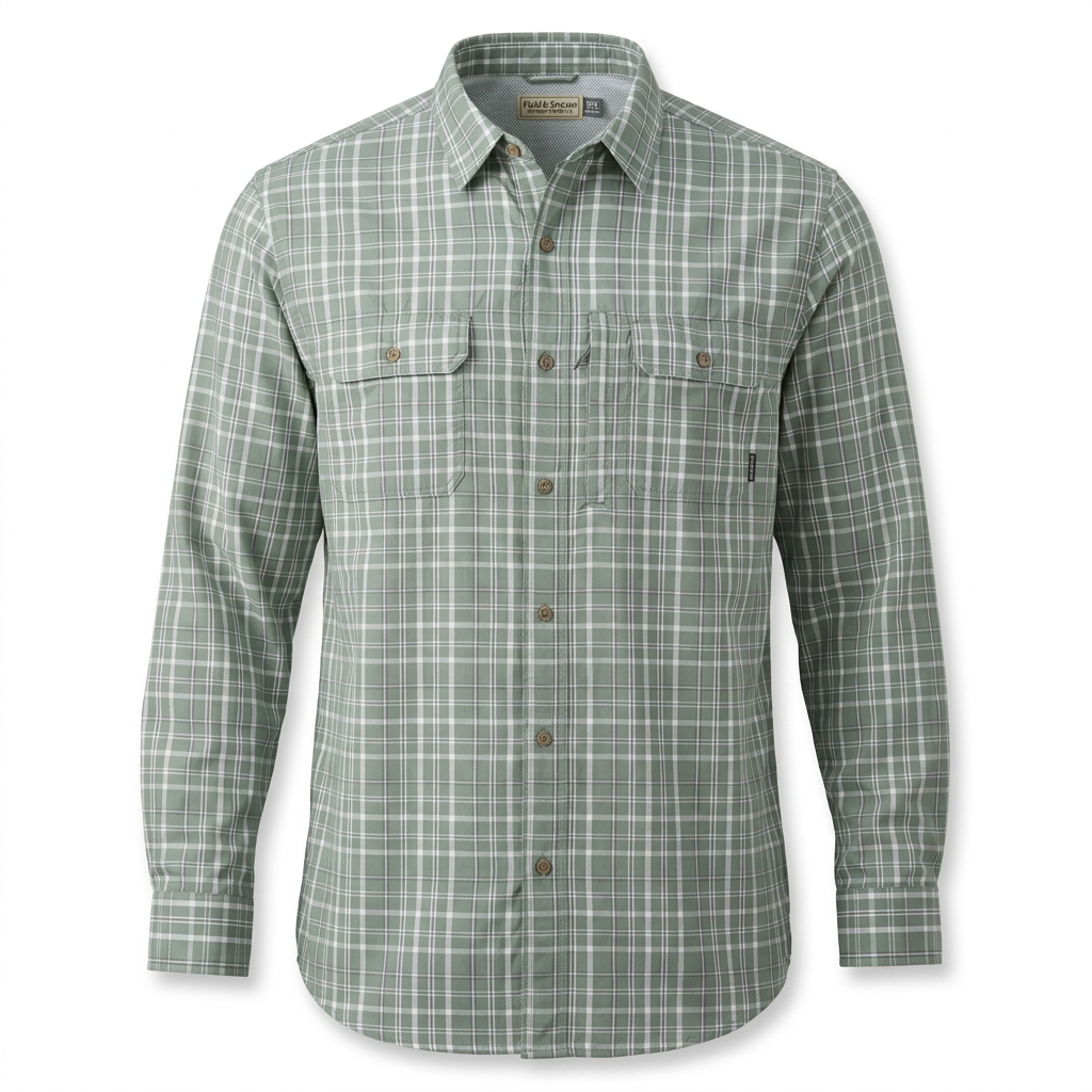 Sage green check shirt invisible-support preview