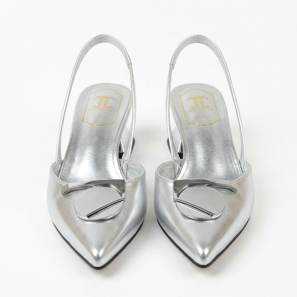 Silver shoe pair