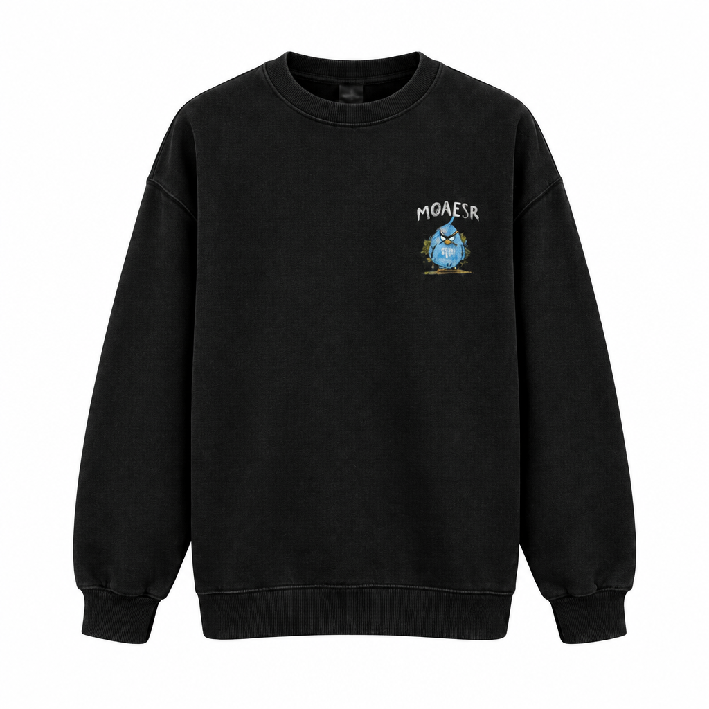 Single black sweatshirt front view