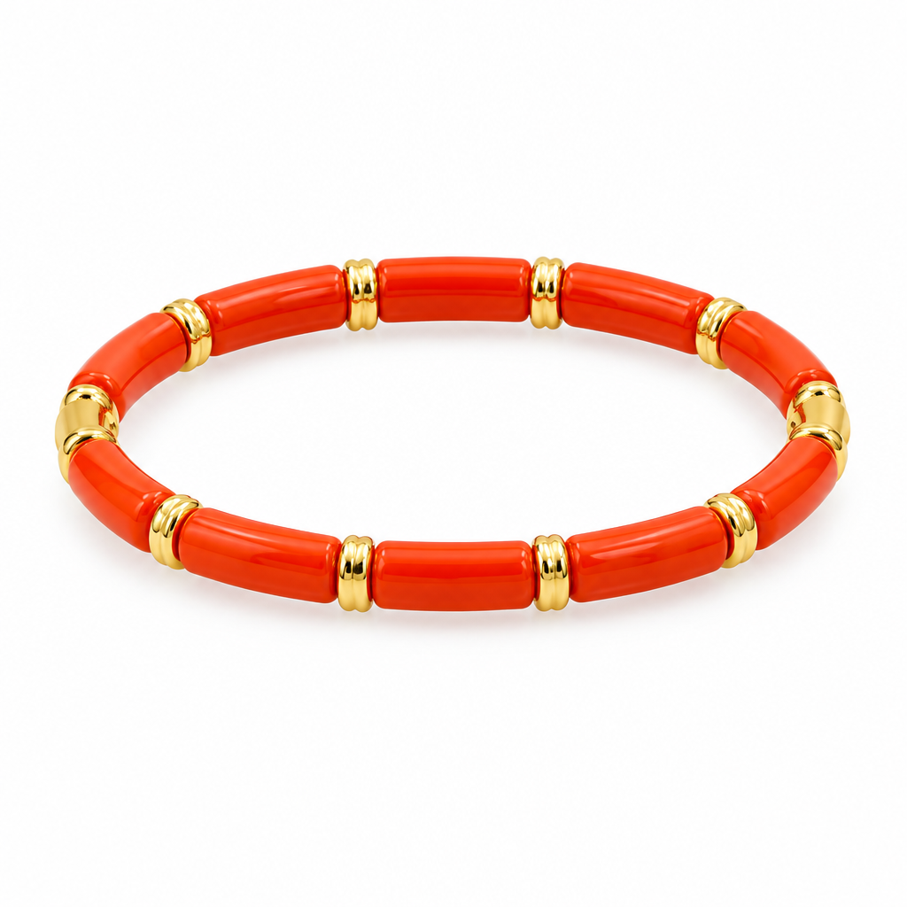 Single Enamel Tube Stretch Bracelet – Catalog