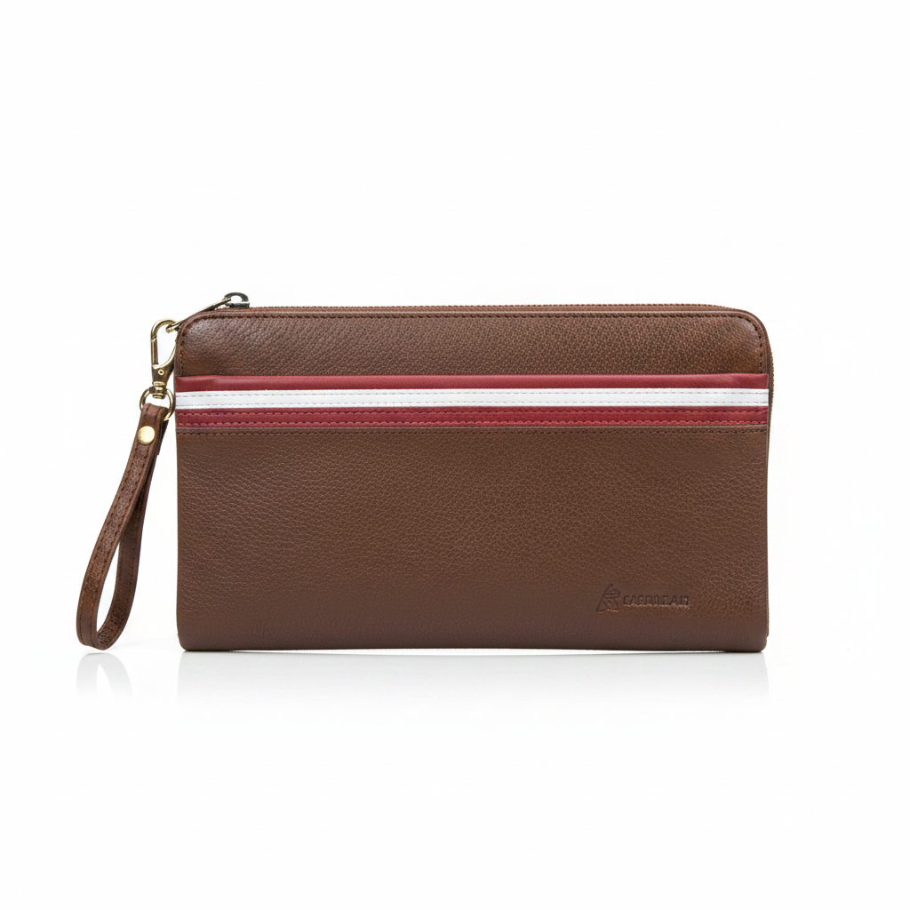 Sobar Brown Red Stripe Clutch – Ghost