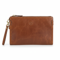 Sobar Cognac Brown Hound Logo Clutch – Ghost