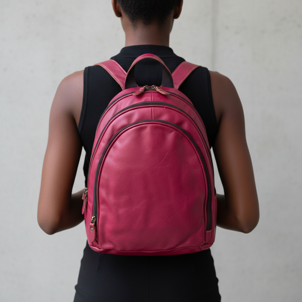 Sobar Fuchsia Pink Triple Zip – Model Focus