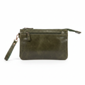 Sobar Olive Green Double Zip Clutch – Ghost