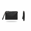 Sobar Plain Black Leather Clutch – Ghost Redo