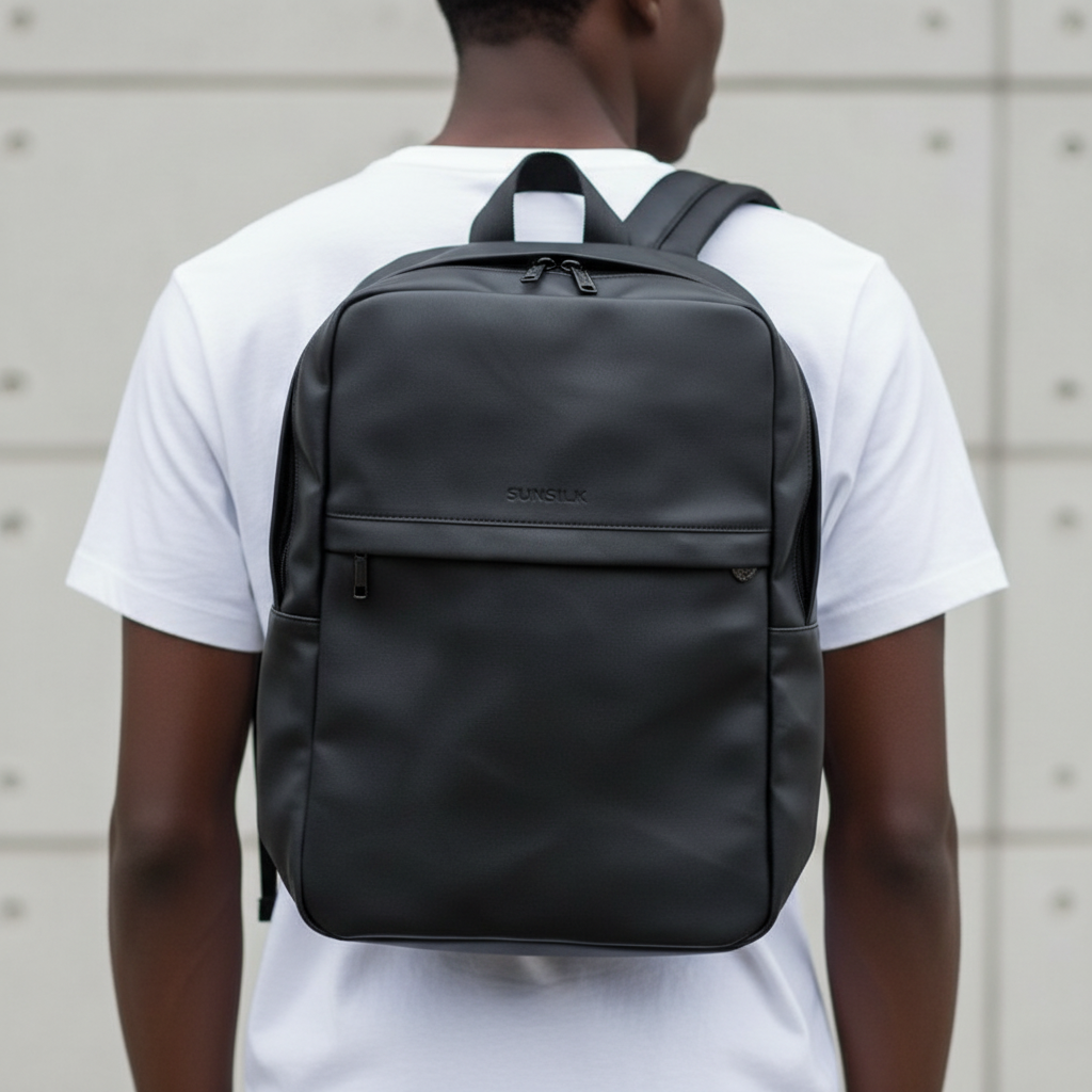 Sobar SUNSILK Black Backpack – Model Focus