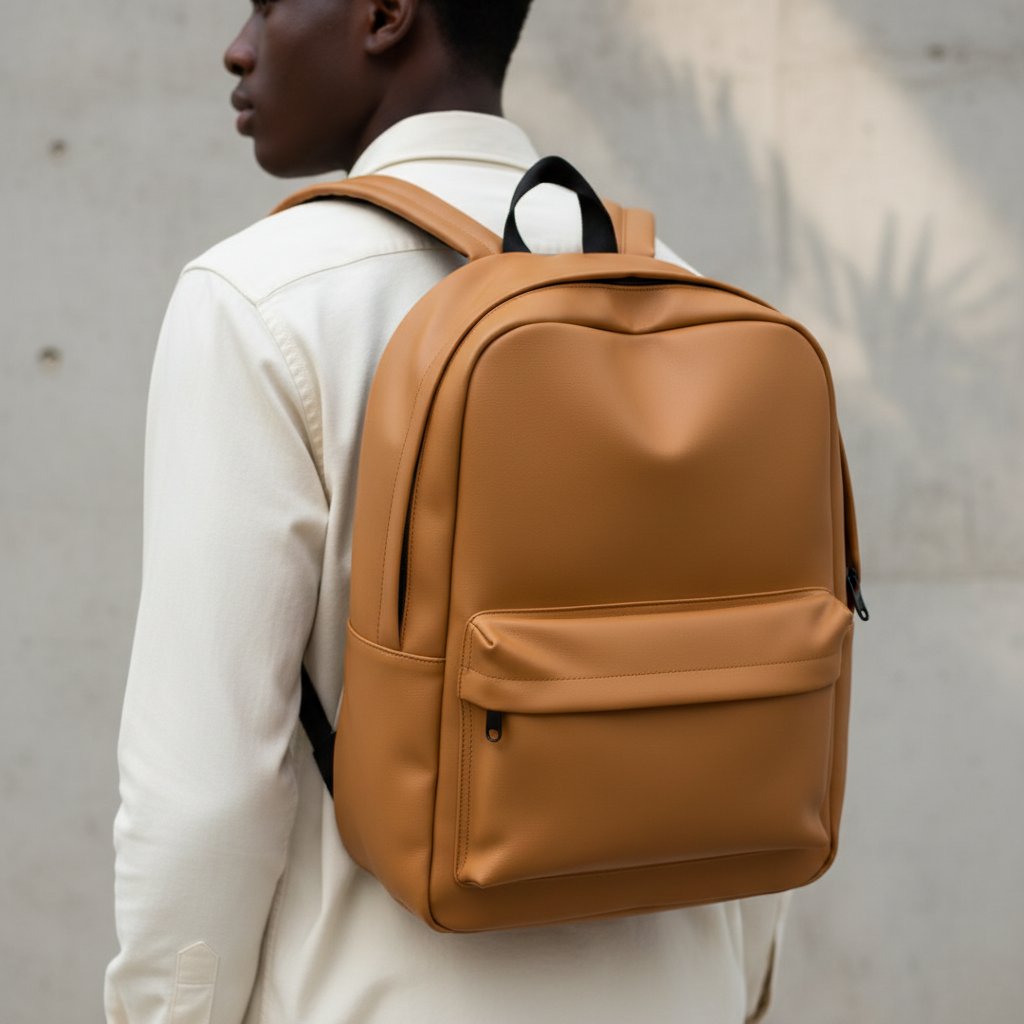 Sobar SUNSILK Tan Backpack – Model Focus