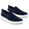Suede Slip-On Sneaker – Navy, Ghost Mannequin