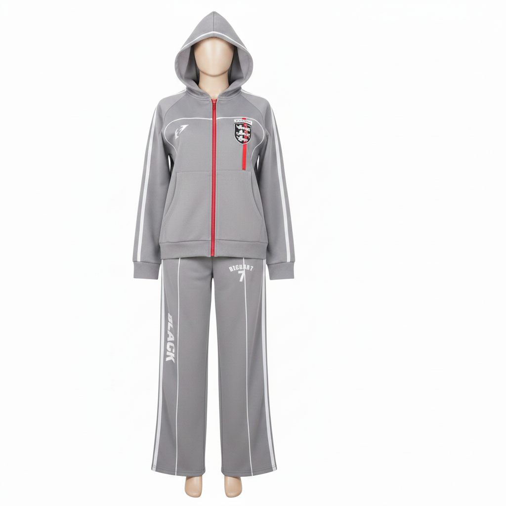 Teen Ash Piping Zip Hoodie Tracksuit Set – Ghost Mannequin