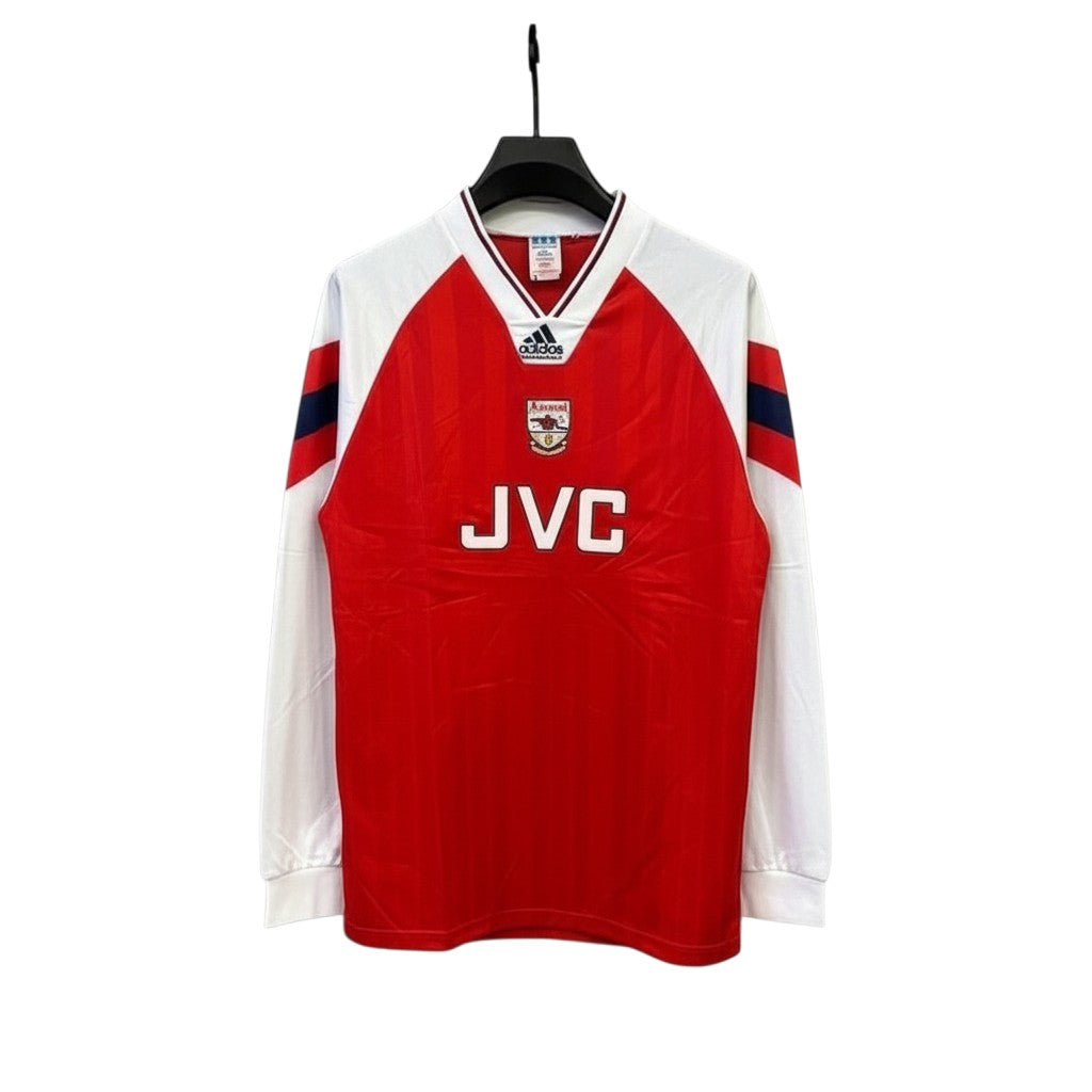 Red & White Retro Long Sleeve Home Jersey – JVC Raglan