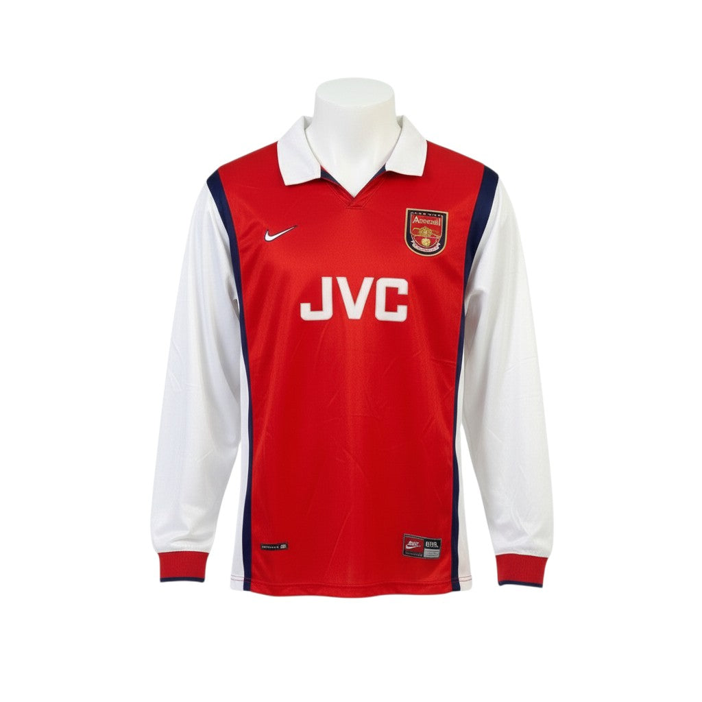 Red & White Retro Long Sleeve Home Jersey – JVC