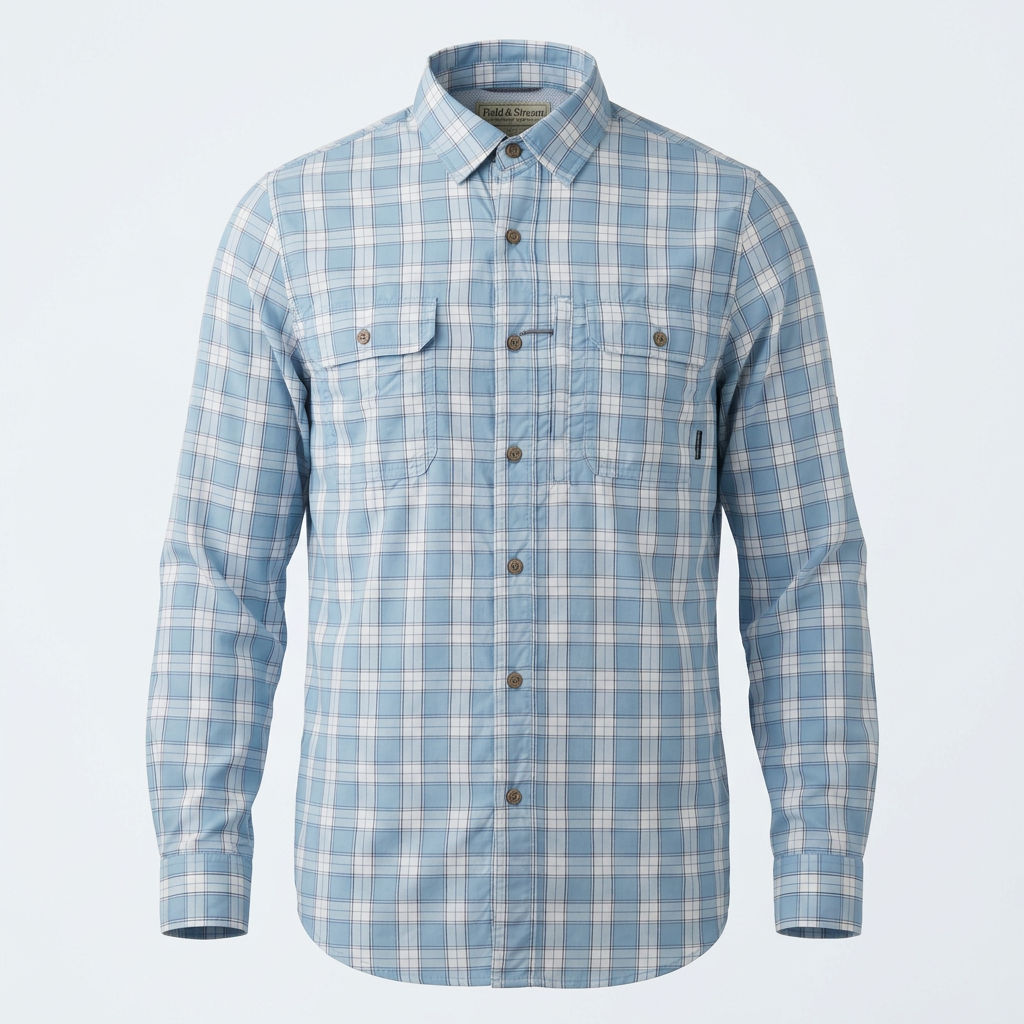 Upright ghost-mannequin checked shirt