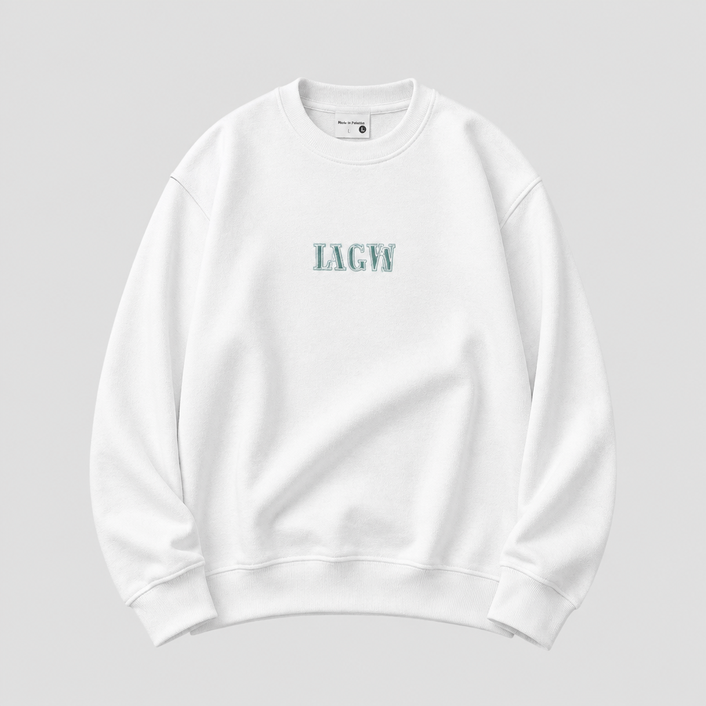 White graphic sweatshirt product view