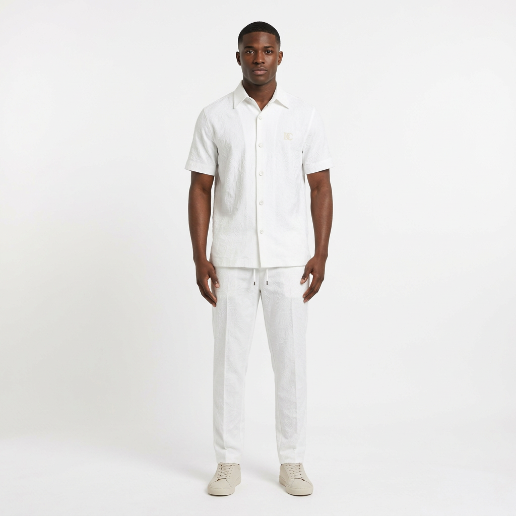 White shirt and trouser set model image