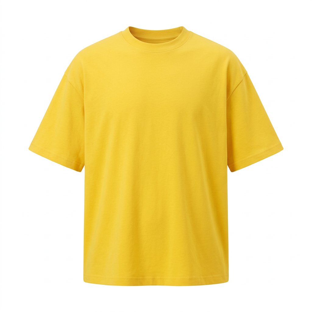 Yellow T-shirt ghost mannequin