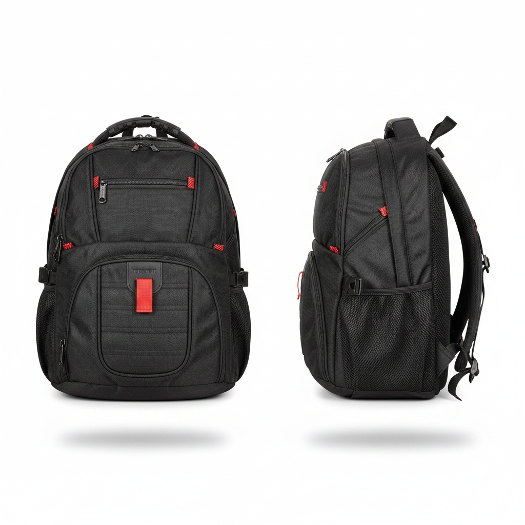 Yorepek Black Red Tactical – Ghost Front & Side